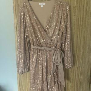 Large Gold Sequin dress